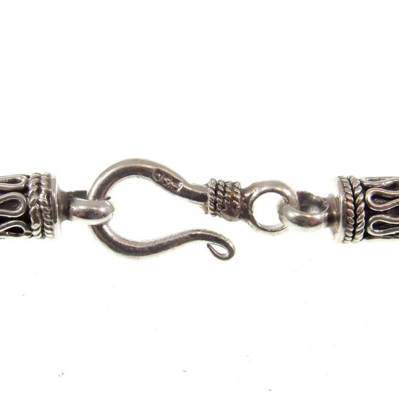 2.5MM Handmade Solid 925 Sterling Siler Balinese Wheat Link Chain Necklace, Bali - Picture 3 of 6